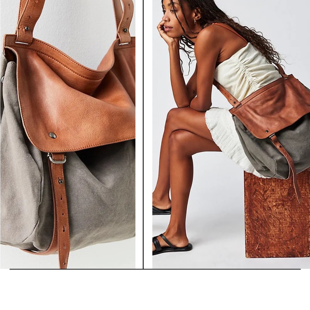 Free people Stylish Tan and Gray Women's Bag new with tags